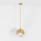 Modern Glass Pendant Light With Warm LED Glow in D25" (D9.8 cm) / 5W — James New York