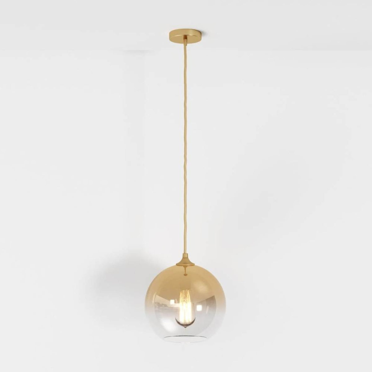 Modern Glass Pendant Light With Warm LED Glow in D25" (D9.8 cm) / 5W — James New York