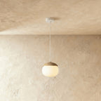 Minimalist Iron and Glass Pendant Light for Dining Room — James New York