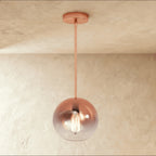 Modern Glass Pendant Light With Warm LED Glow — James New York