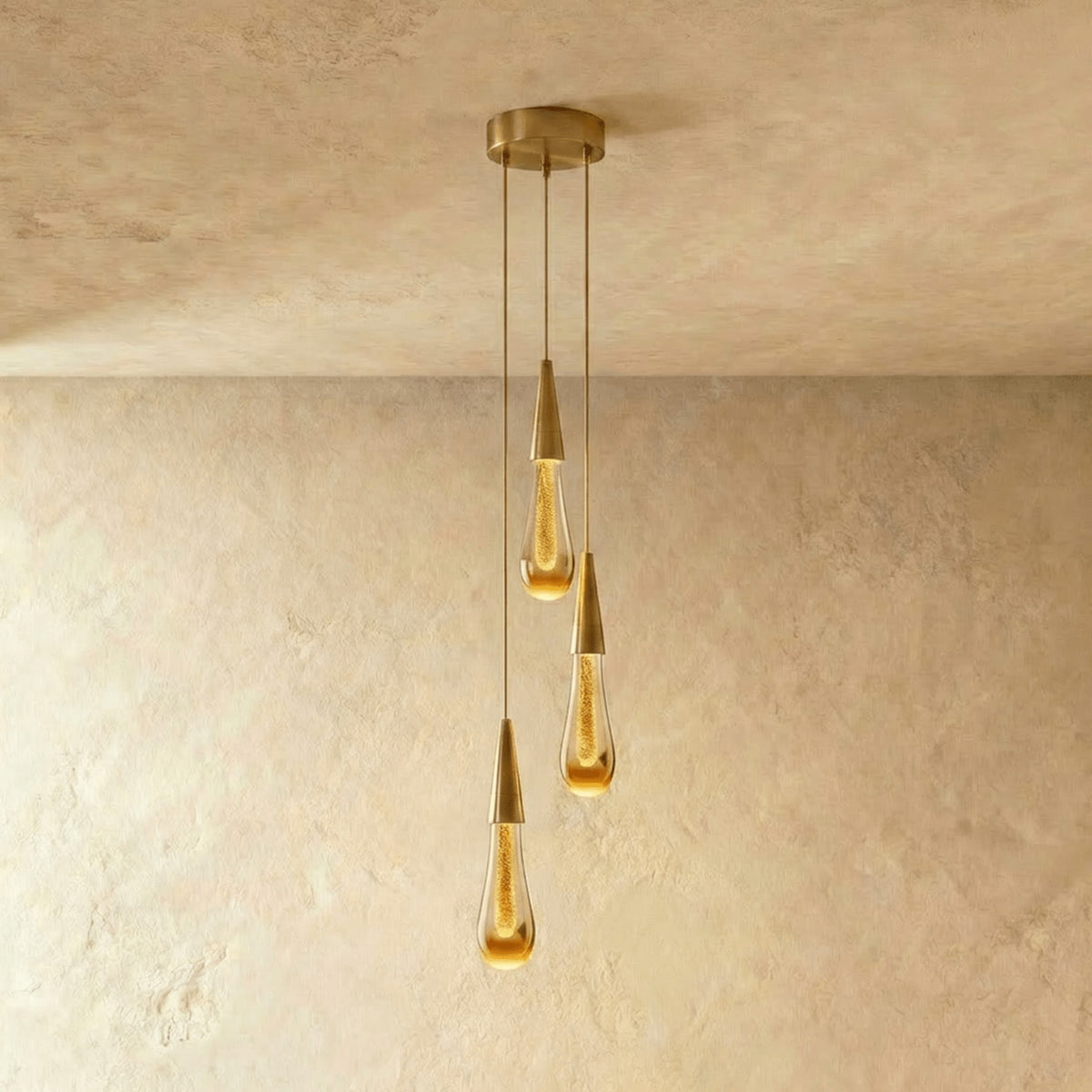 Modern Crystal Metal Pendant Light for Dining Room and Kitchen — James New York