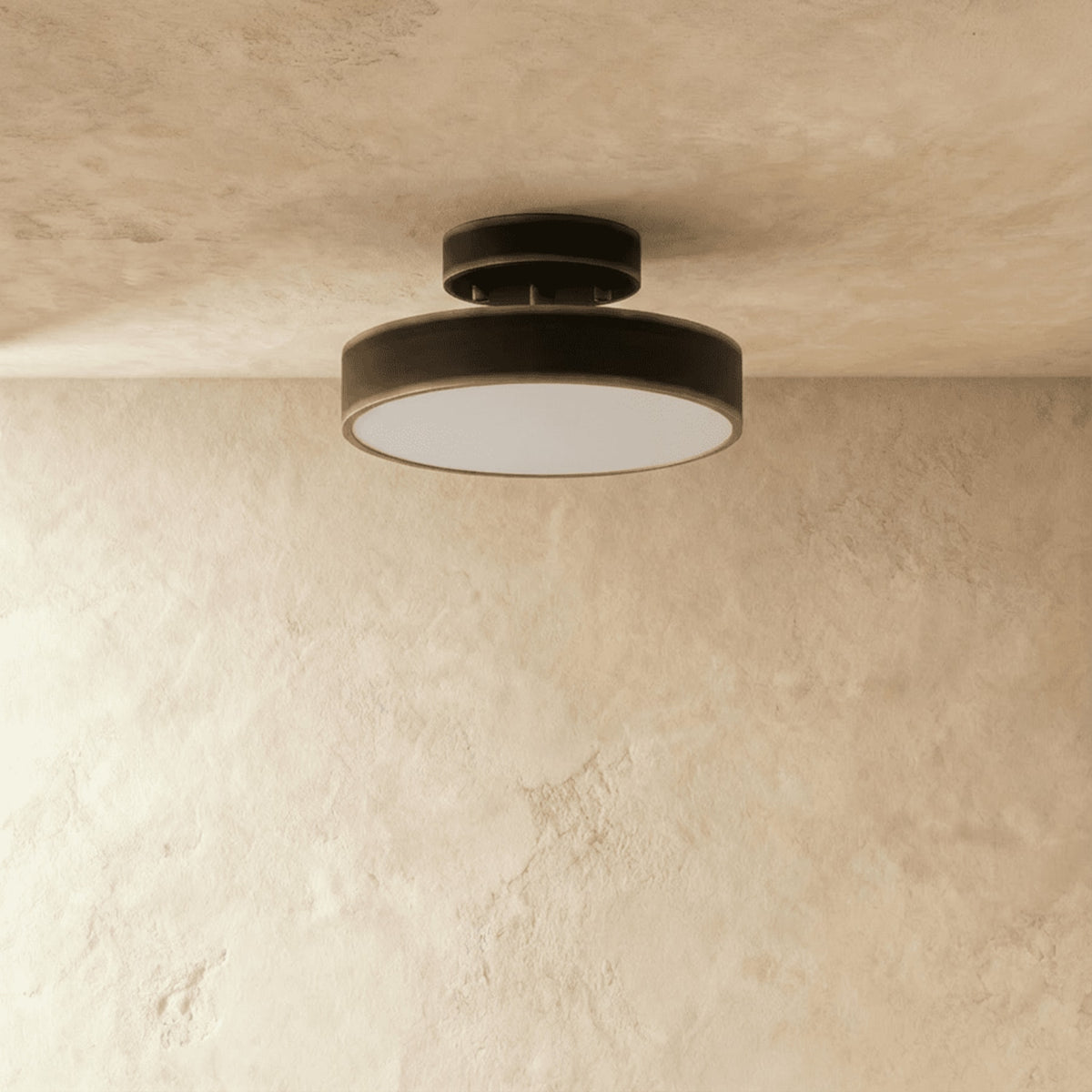 Modern Iron Semi-Flush Ceiling Light for Living Room — James New York