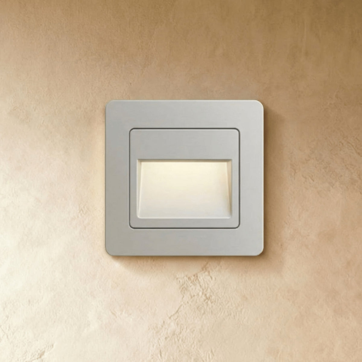 Modern Plastic LED Wall Light for Hallway and Living Room in Silver — James New York