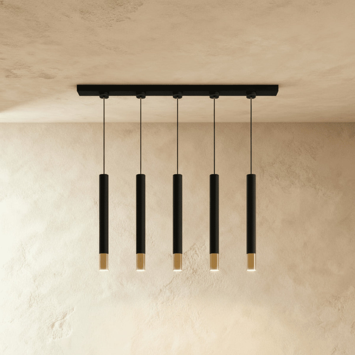 Modern Metal Pendant Light With Warm LED Glow — James New York
