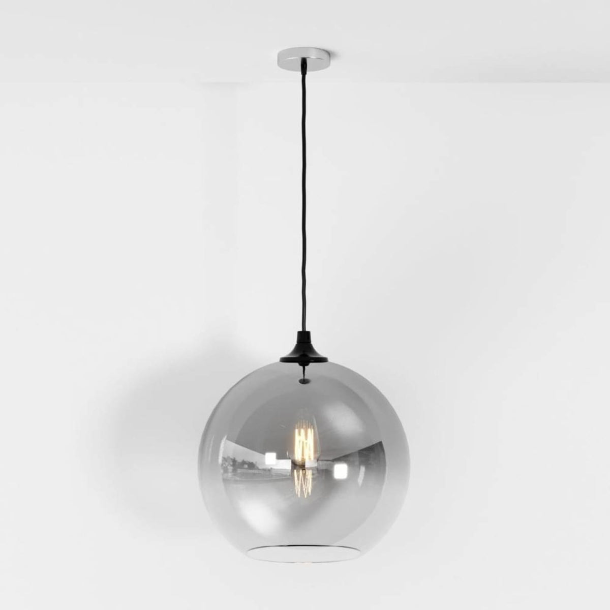 Modern Glass Pendant Light With Warm LED Glow — James New York