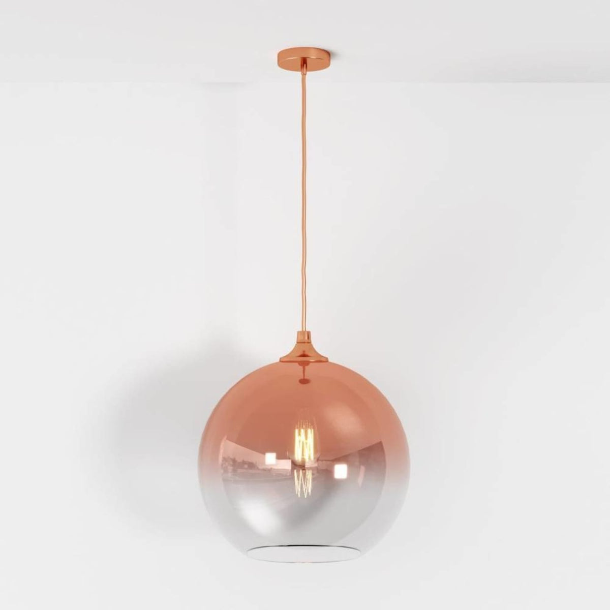 Modern Glass Pendant Light With Warm LED Glow — James New York