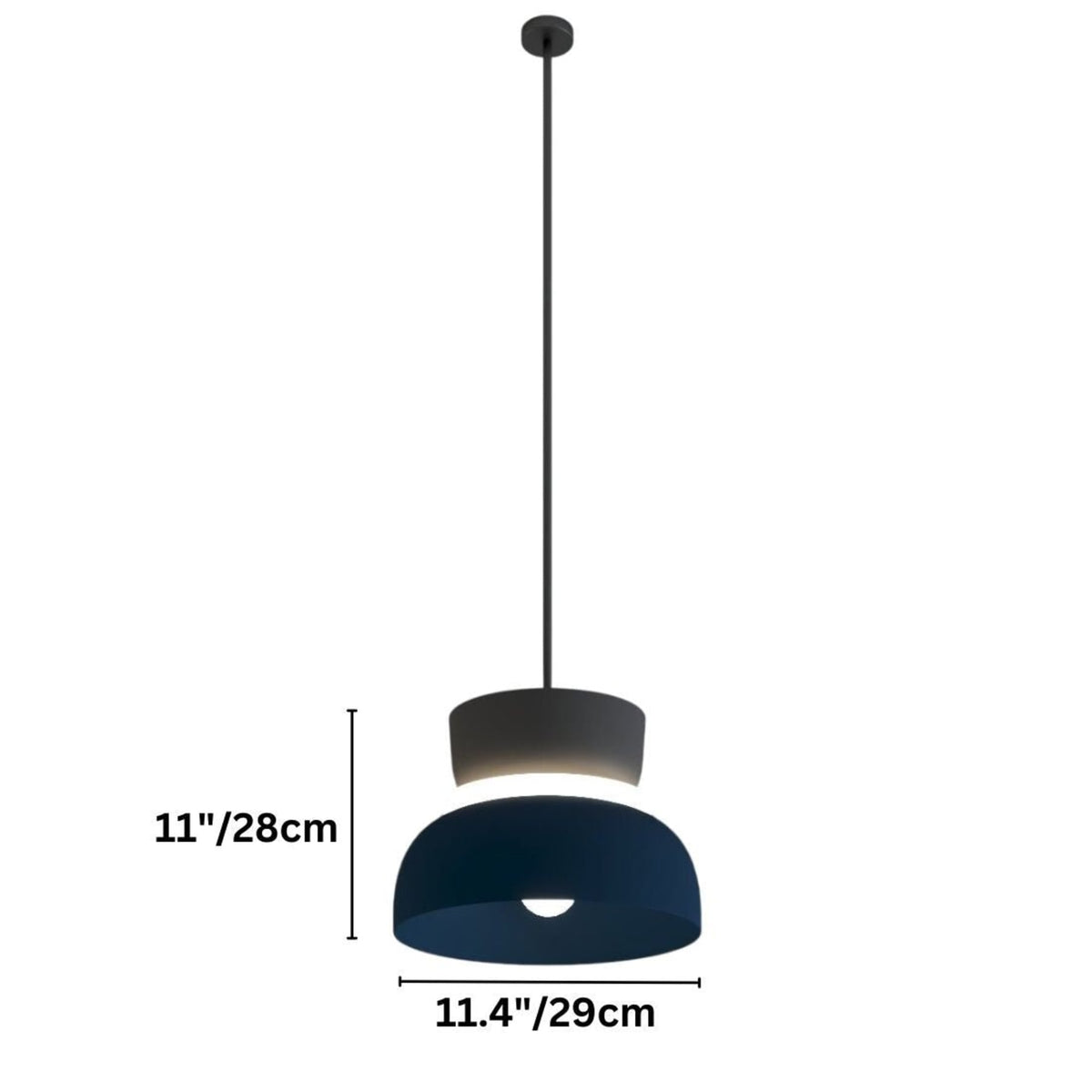 Modern Aluminum Pendant Light With Warm LED Glow for Kitchen — James New York