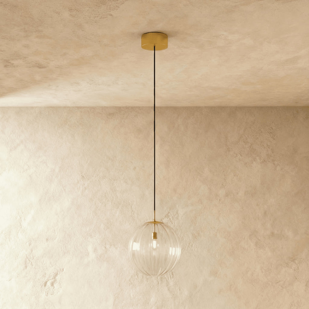 Modern Glass Pendant Light With Warm LED Glow in Warm White (3000K) — James New York