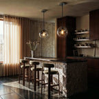 Modern Glass Pendant Light With Warm LED Glow — James New York