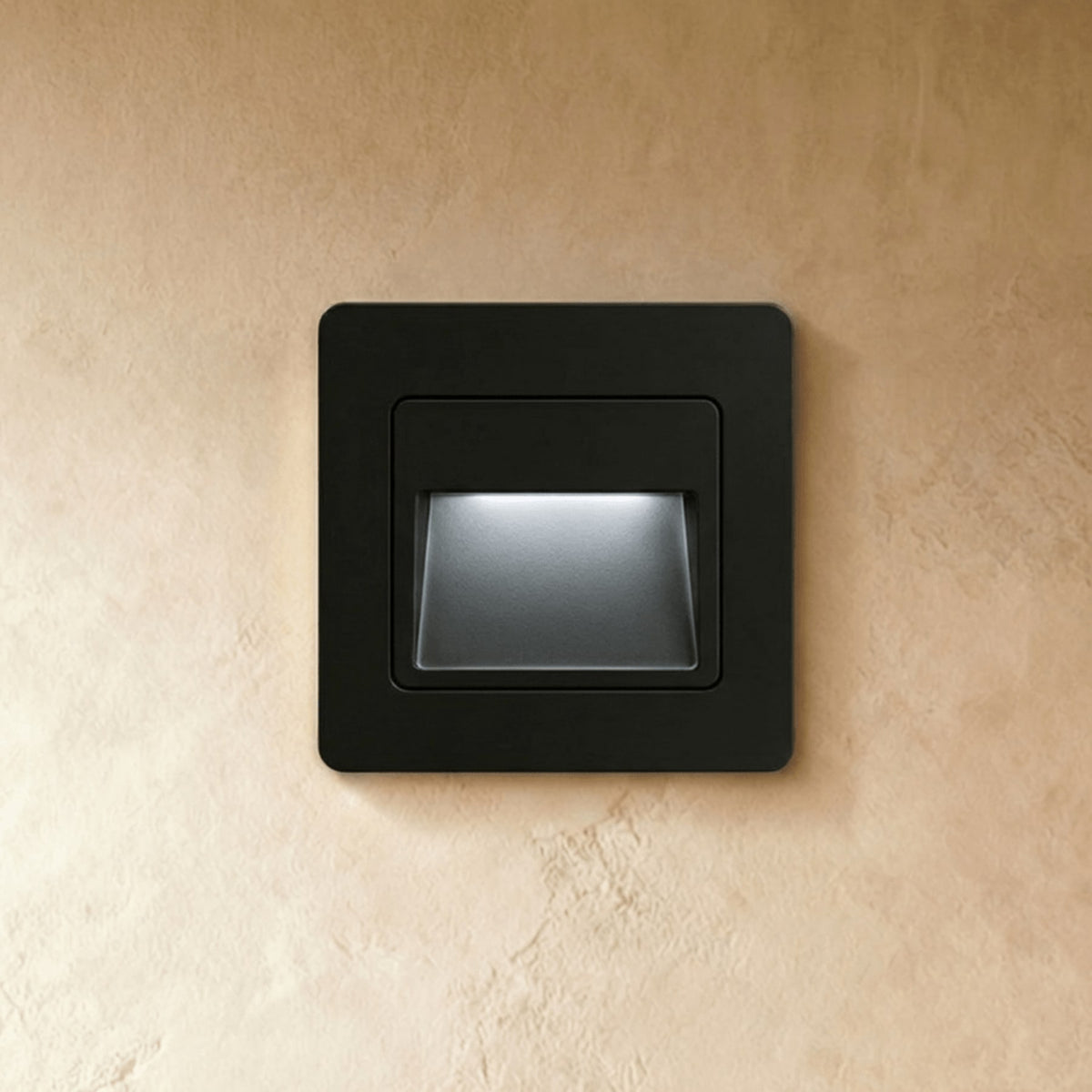 Modern Plastic LED Wall Light for Hallway and Living Room in Black — James New York