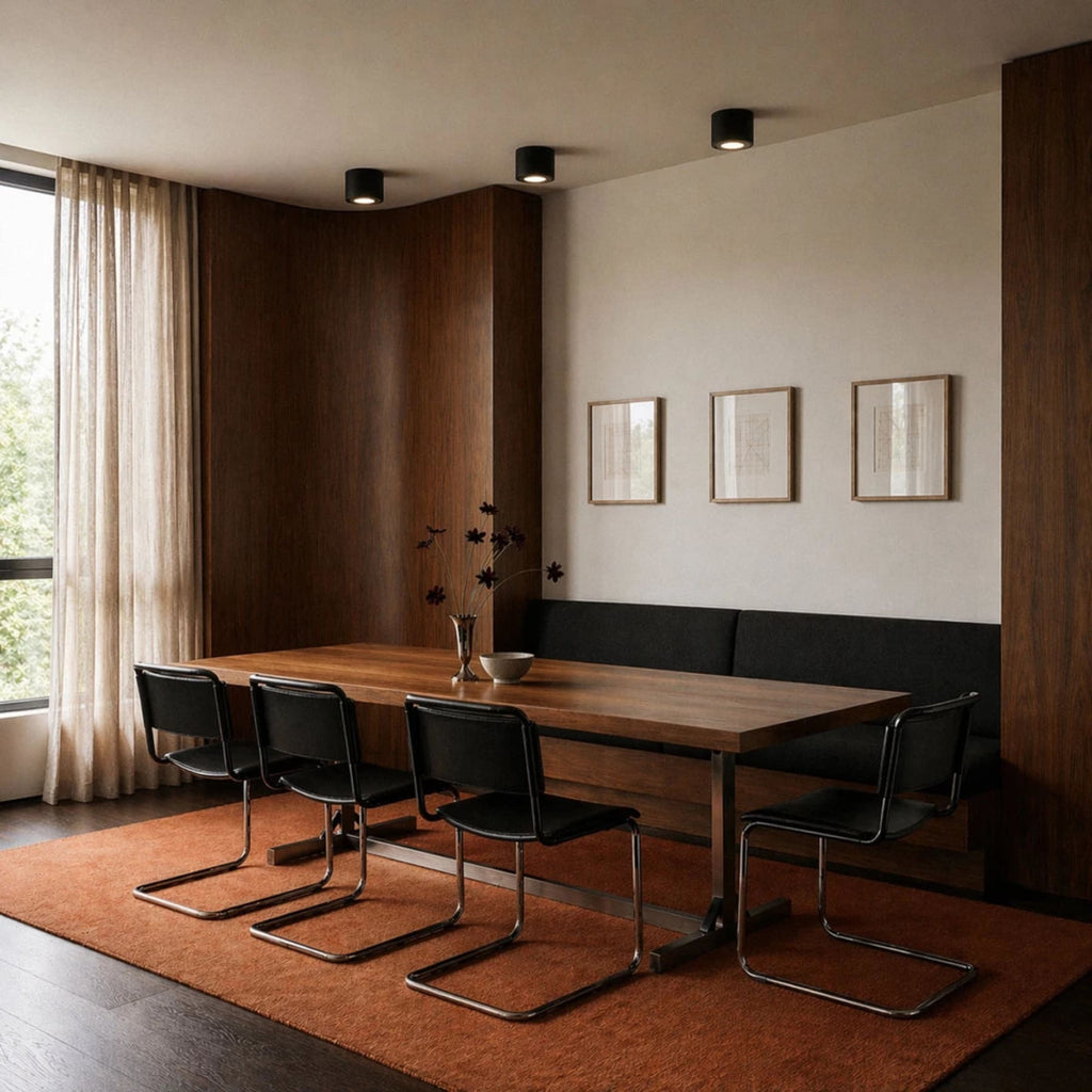 Modern Metal Flush Mount Ceiling Light — James New York