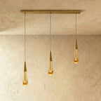 Modern Crystal Metal Pendant Light for Dining Room and Kitchen — James New York
