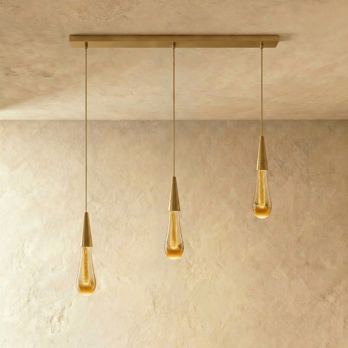 Modern Crystal Metal Pendant Light for Dining Room and Kitchen — James New York