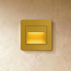 Modern Plastic LED Wall Light for Hallway and Living Room in Gold — James New York