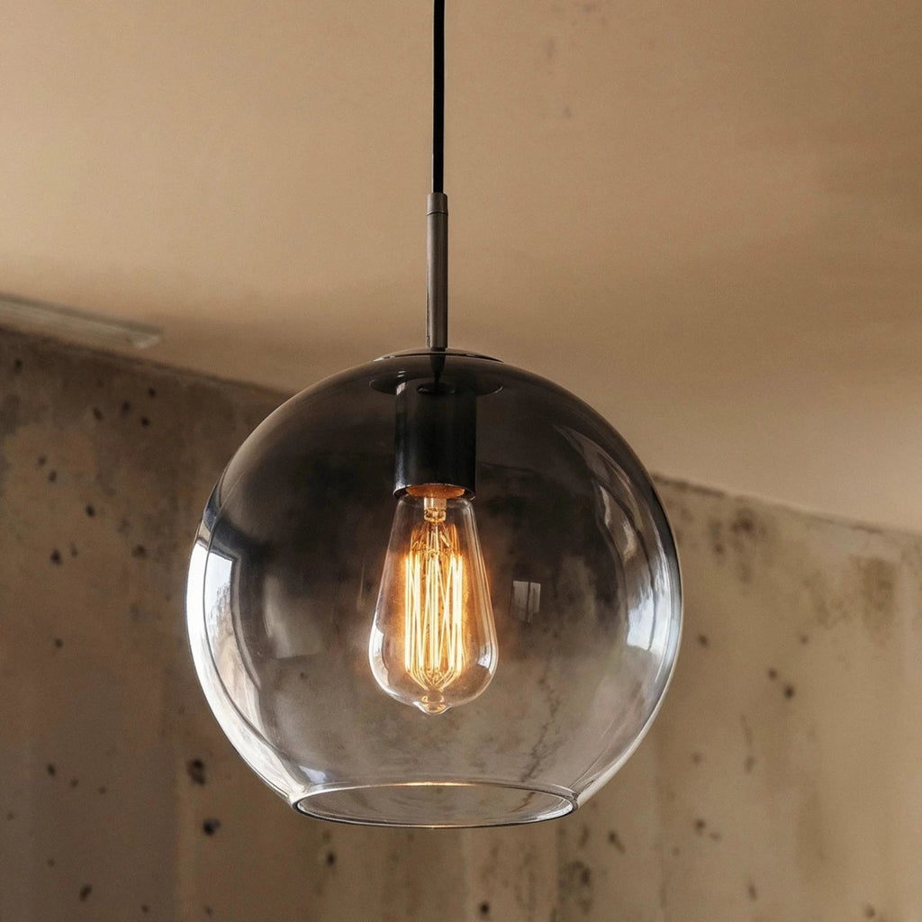 Modern Glass Pendant Light With Warm LED Glow — James New York