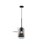 Modern Glass Pendant Light With Warm LED Glow for Dining Room — James New York