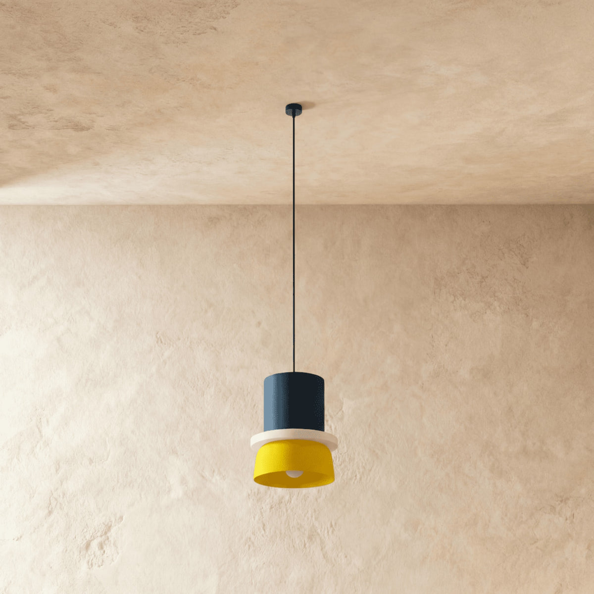 Modern Aluminum Pendant Light With Warm LED Glow for Dining Room — James New York