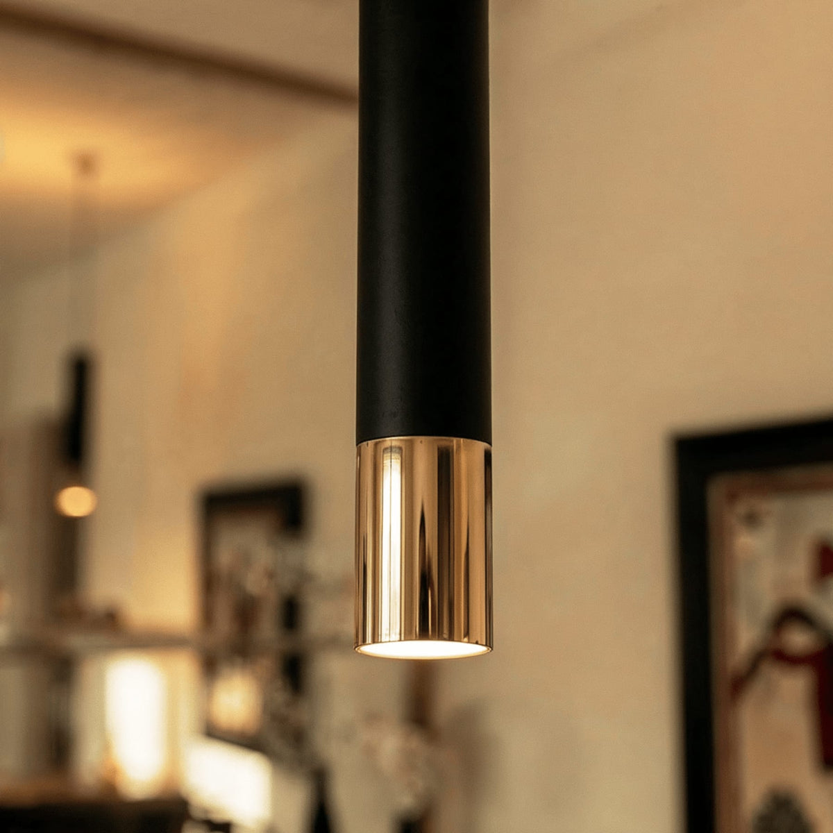 Minimalist Metal Pendant Light With Warm LED Glow — James New York