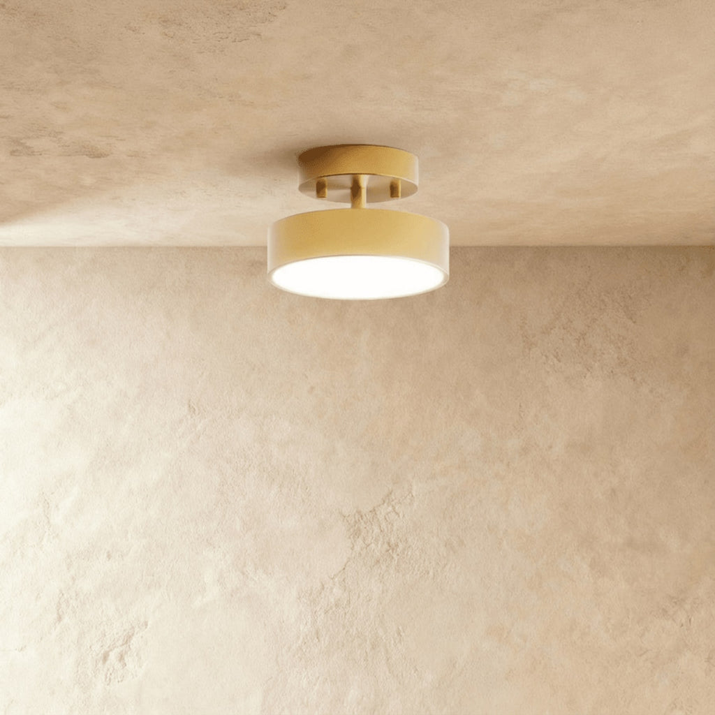Modern Iron Semi-Flush Ceiling Light for Living Room in Warm White — James New York