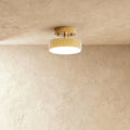 Modern Iron Semi-Flush Ceiling Light for Living Room in Warm White — James New York