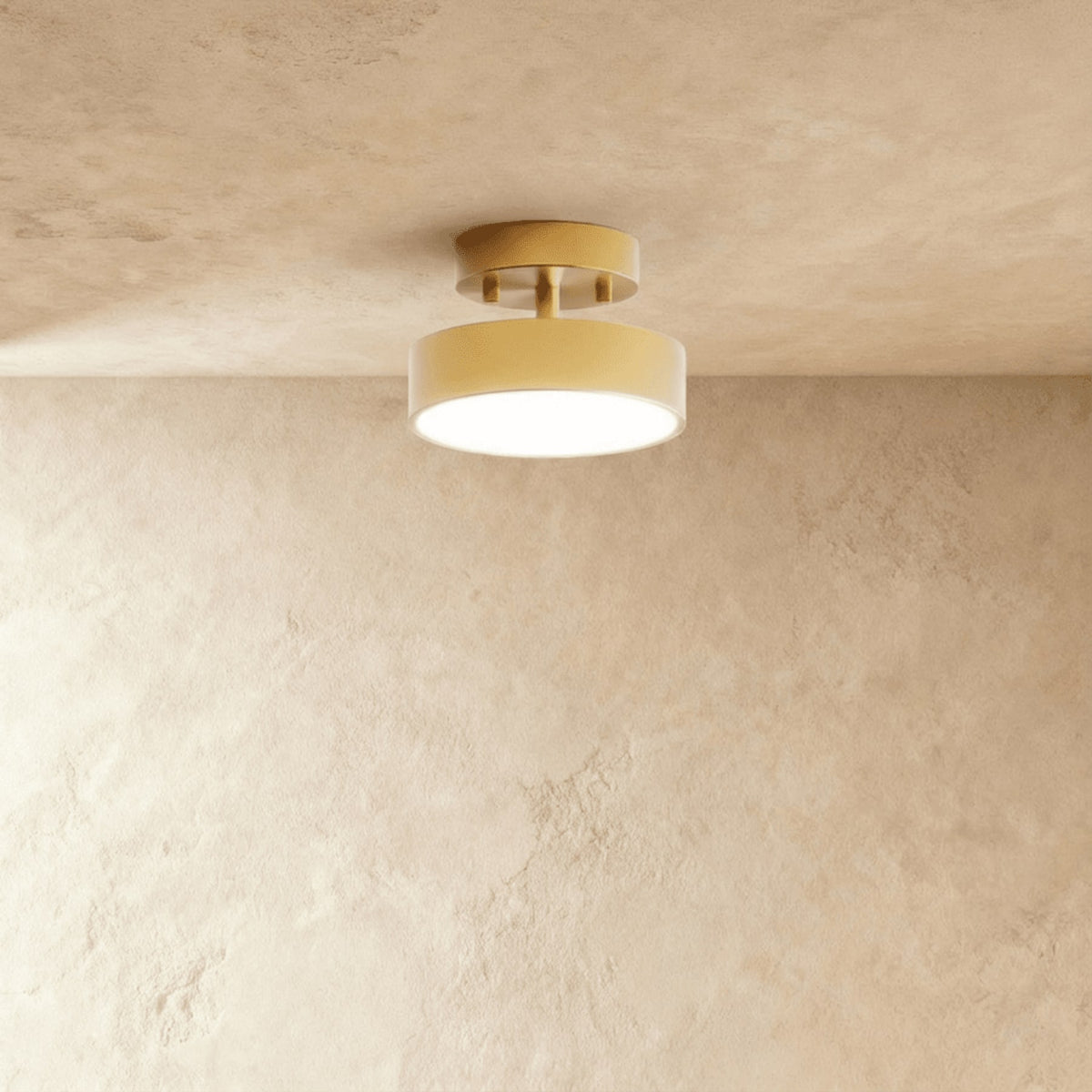 Modern Iron Semi-Flush Ceiling Light for Living Room in Warm White — James New York