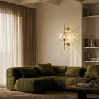 Modern Brass Wall Light With Warm LED Glow — James New York