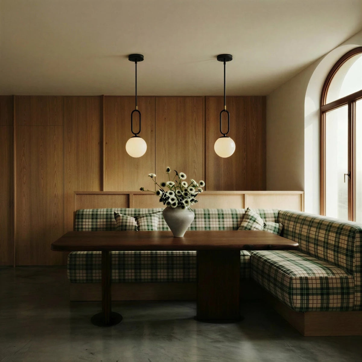 Modern Marble Pendant Light With Warm LED Glow — James New York