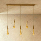Modern Crystal Metal Pendant Light for Dining Room — James New York