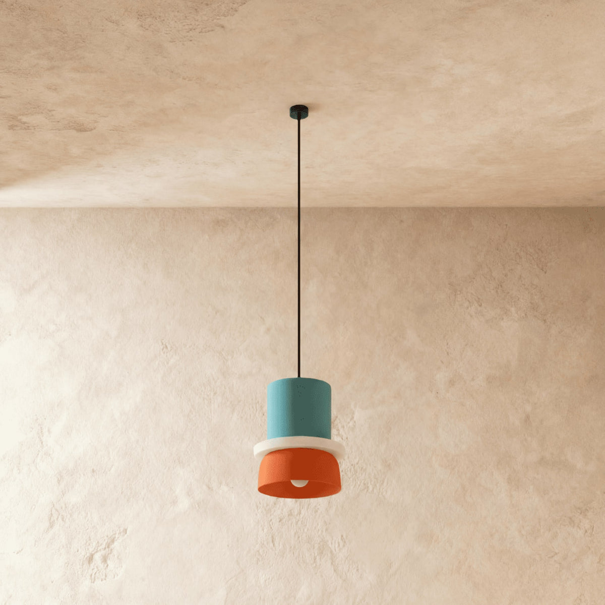 Modern Aluminum Pendant Light With Warm LED Glow for Dining Room — James New York