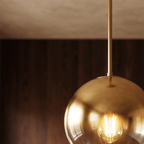 Modern Glass Pendant Light With Warm LED Glow — James New York