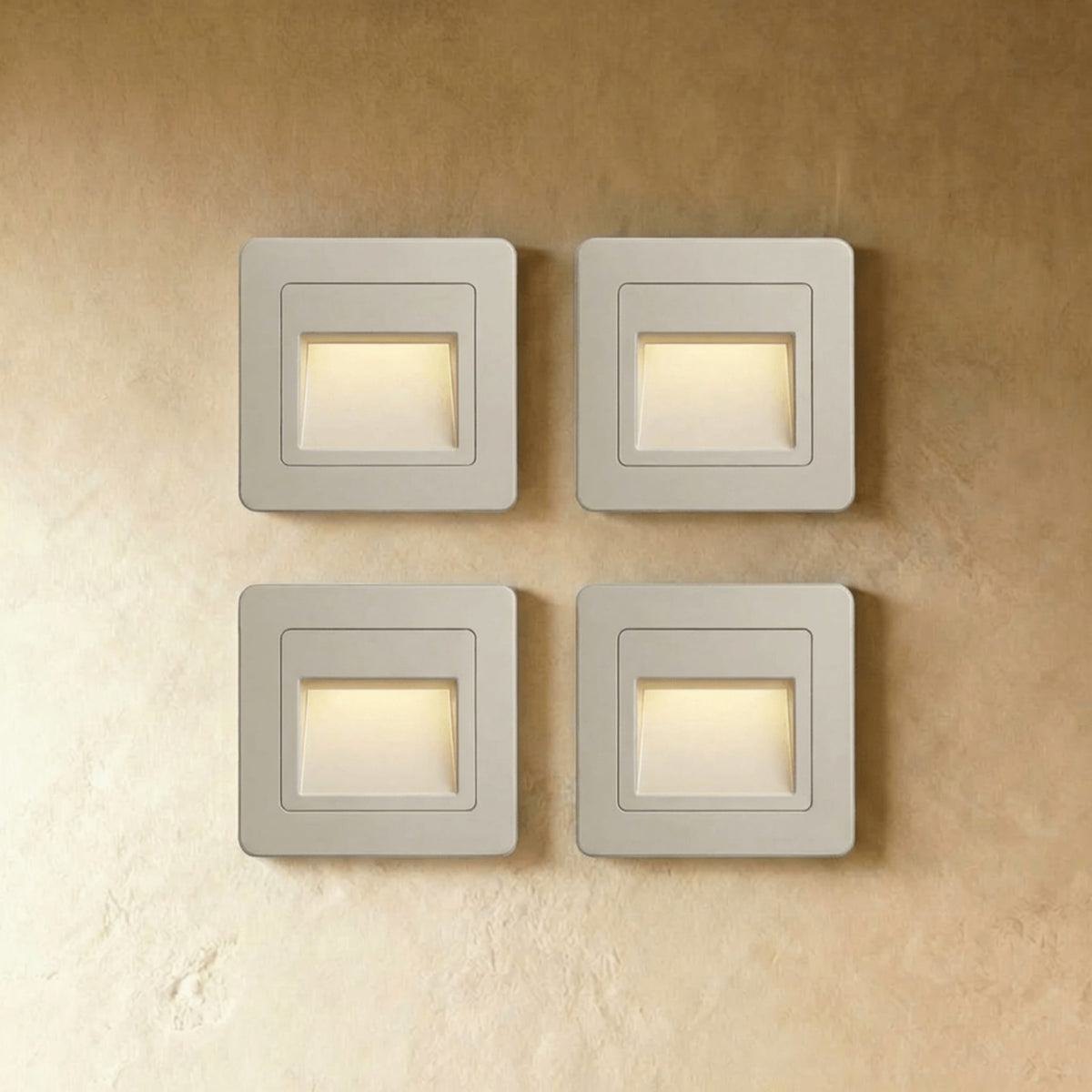 Modern Plastic LED Wall Light for Hallway and Living Room in Silver — James New York