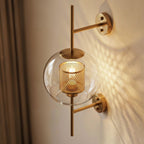 Modern Brass Wall Light With Warm LED Glow — James New York