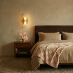 Modern Brass Wall Light With Warm LED Glow — James New York