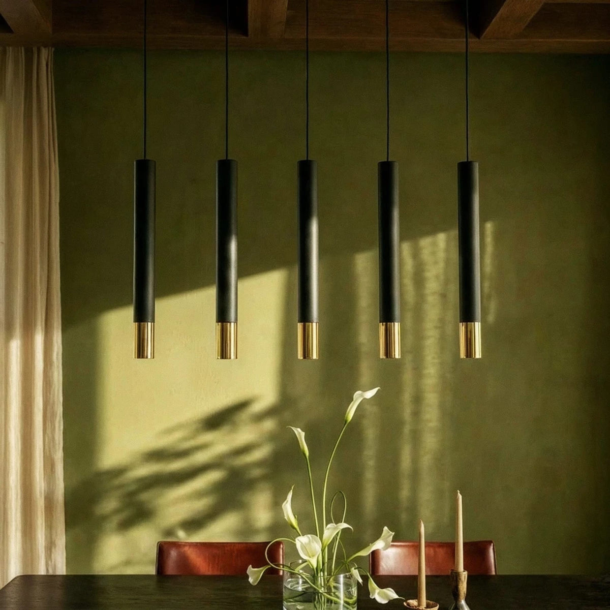 Modern Metal Pendant Light With Warm LED Glow — James New York