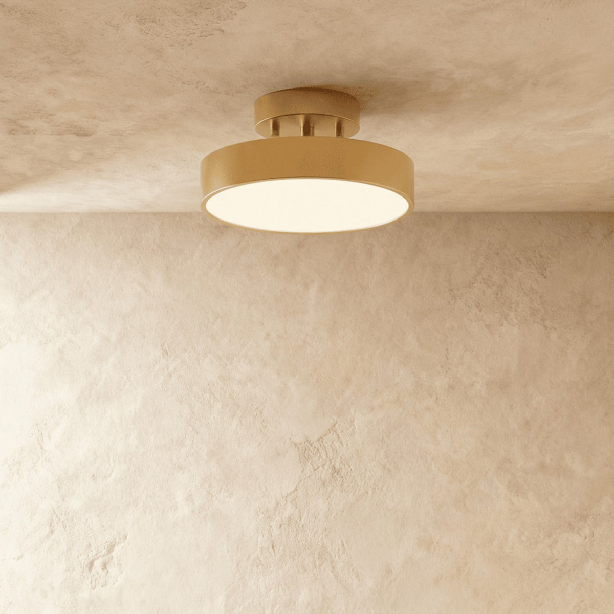 Modern Iron Semi-Flush Ceiling Light for Living Room — James New York