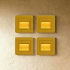 Modern Plastic LED Wall Light for Hallway and Living Room in Gold — James New York