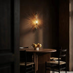 Modern Brass Wall Light With Warm LED Glow — James New York