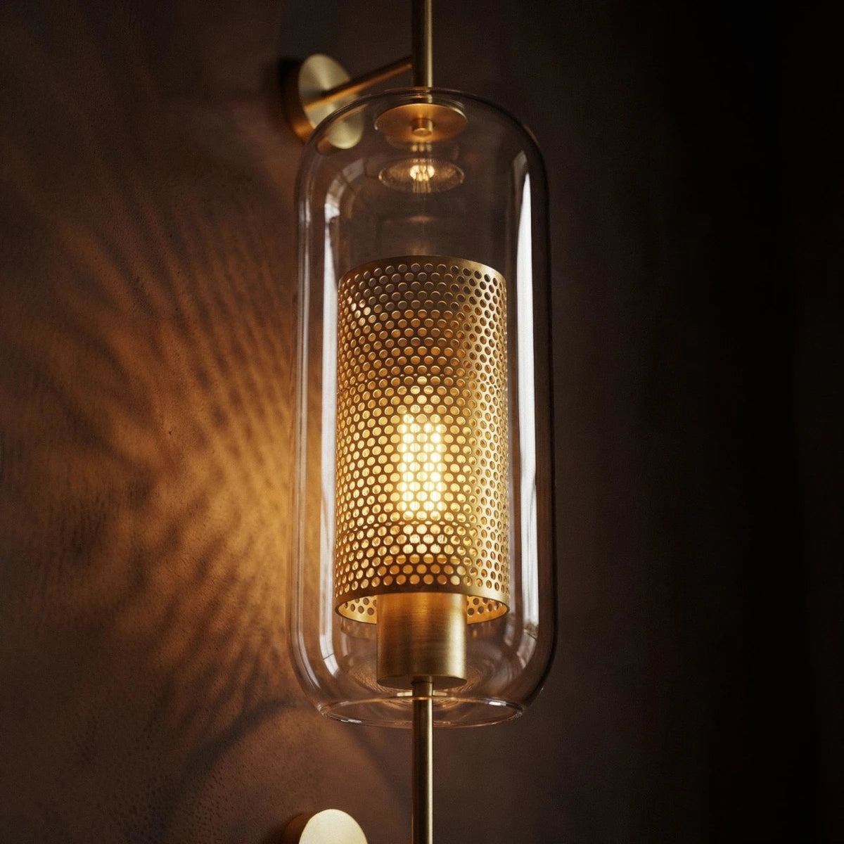 Modern Brass Wall Light With Warm LED Glow — James New York