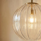 Modern Glass Pendant Light With Warm LED Glow — James New York