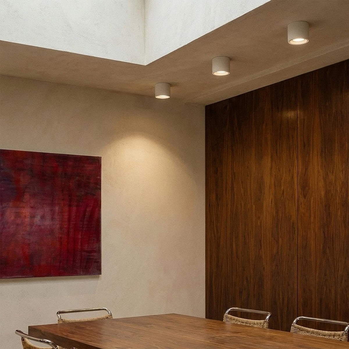 Modern Metal Flush Mount Ceiling Light — James New York