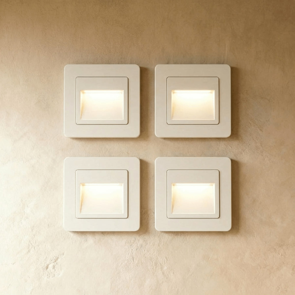 Modern Plastic LED Wall Light for Hallway and Living Room in White — James New York