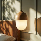 Minimalist Iron and Glass Pendant Light for Dining Room — James New York