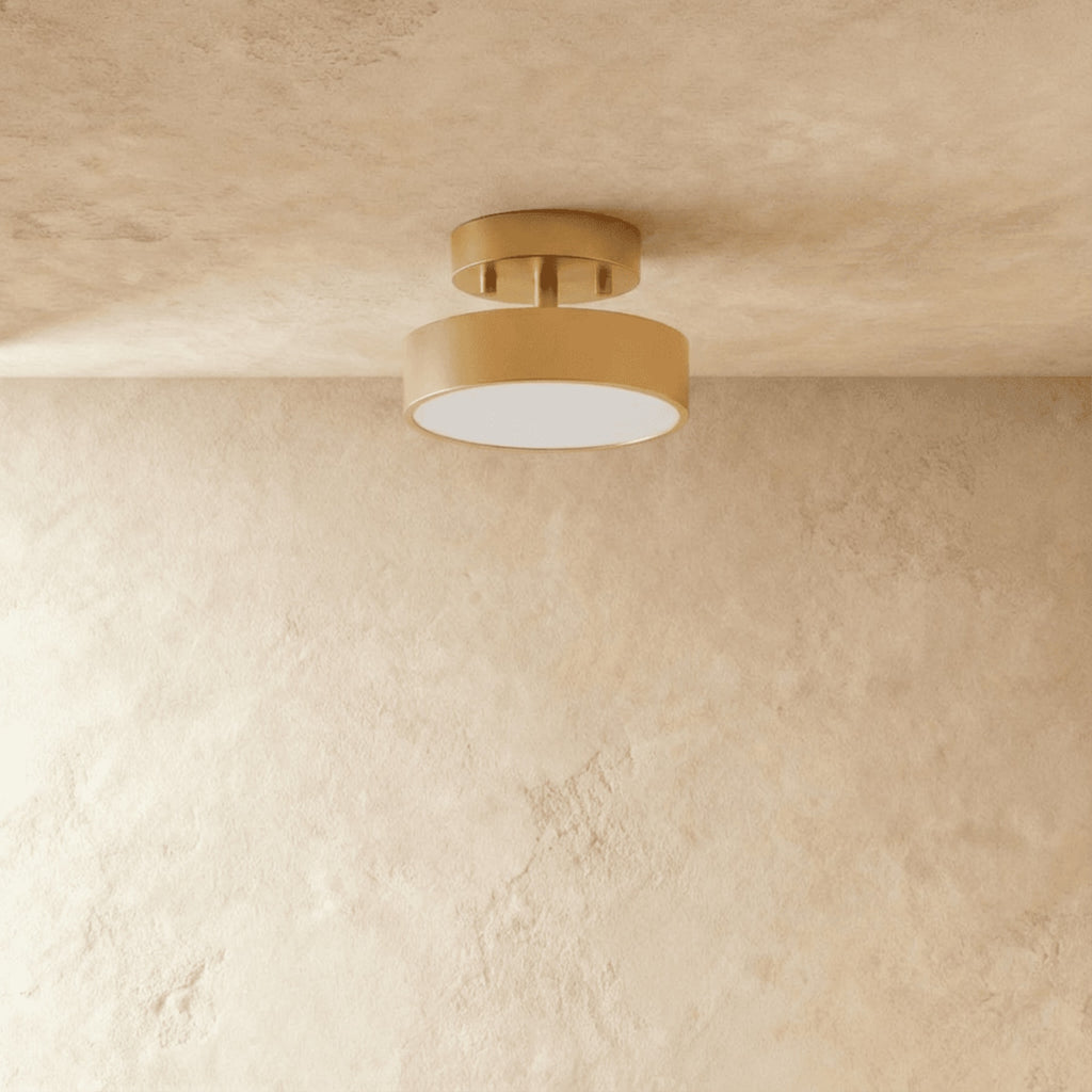 Modern Iron Semi-Flush Ceiling Light for Living Room — James New York