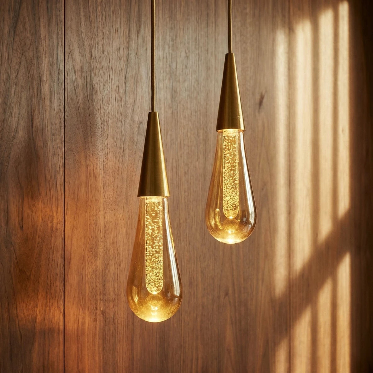 Modern Crystal Metal Pendant Light for Dining Room — James New York