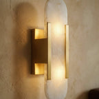 Modern Brass Wall Light With Warm LED Glow — James New York