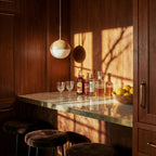 Minimalist Iron and Glass Pendant Light for Dining Room — James New York