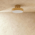 Modern Iron Semi-Flush Ceiling Light for Living Room — James New York