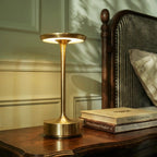 Modern Metal Cordless Table Lamp With Rechargeable USB Power — James New York