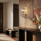 Modern Brass Wall Light With Warm LED Glow — James New York